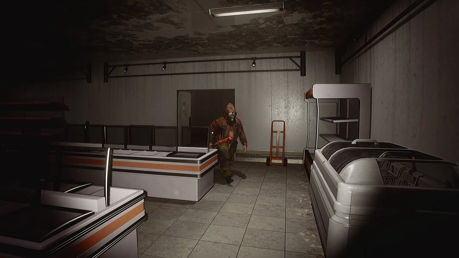 A stranger lurking in an abandoned supermarket